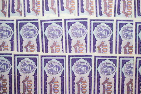 Russia - March 2018: Tickets of the MMM, circa 1994. The financial pyramid of MMM was created by Sergei Mavrodi in the 1990s in Russiaのeditorial素材