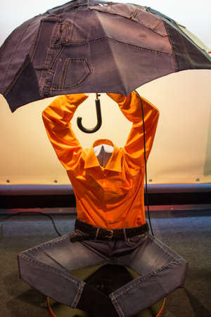 GARBAGE MUSEUM "MU-MU", RUSSIA - OCTOBER 2016: Exhibits of the museum of garbage.のeditorial素材