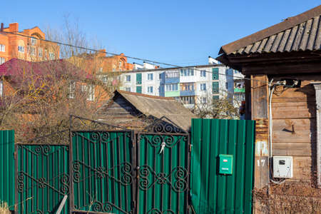 Maloyaroslavets, Russia - April 2018: View of mixed urban development in Maloyaroslavetsのeditorial素材