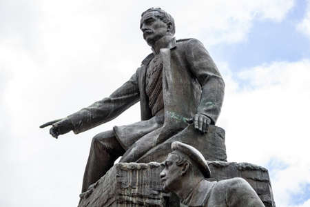 SEVASTOPOL, CRIMEA - SEPTEMBER 2014: Museum Complex Malakhov Kurgan in Sevastopol. The Crimean War of 1854-1855 and the World War II. The monument to Kornilovのeditorial素材