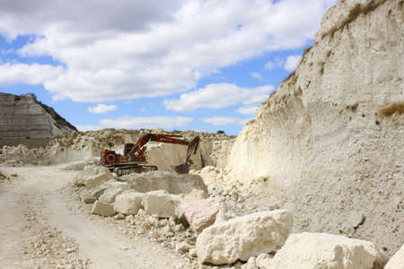 INKERMAN, CRIMEA - SEPTEMBER 2014: Limestone quarry in CRIMEAのeditorial素材