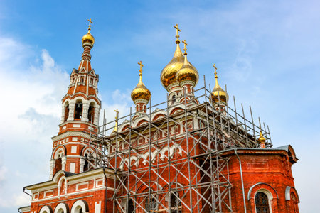 Church of the Archangel Michael in 1774 in the village of Krasnoye, Borovsky district, Russia