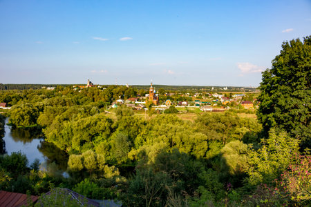 Panoramic view of the old town of Borovsk, Russia