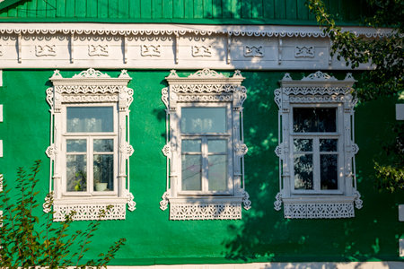 BOROVSK, RUSSIA - SEP. 2017: Urban streets and houses, historical buildings of Borovskのeditorial素材