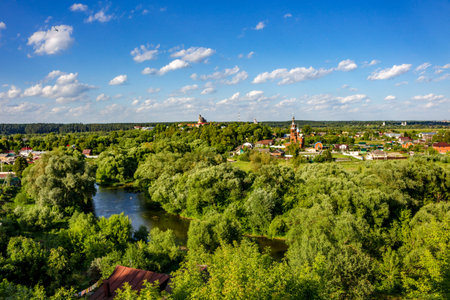 Panoramic view of the city of Borovsk, Russia