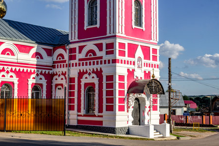 Vysokinichy, Russia - August 2018: Old church in honor of Alexander Nevsky in the village of...