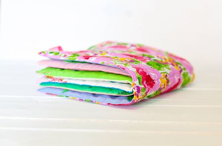 Soft logical manual book for children. Pages books for the mind growth and motility. Touch handmade book for young childrenの写真素材