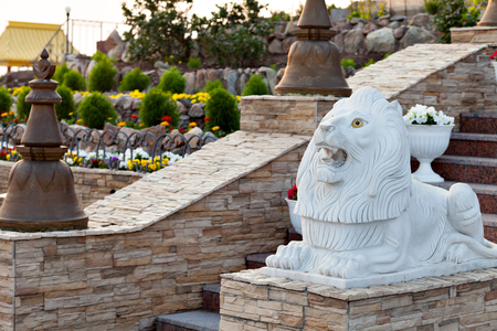 Attractions on site for a Buddhist temple. Datsan Rinpoche Bagsha on Bald Mountain in Ulan-Ude, Buryatia, Russia.の写真素材