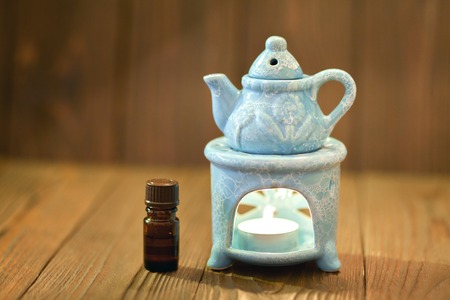 The oil warmer in the candlesの写真素材