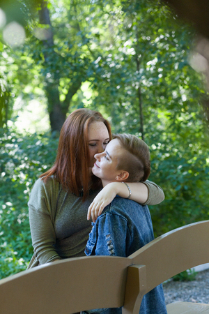 The alternative couple is about to kissの写真素材