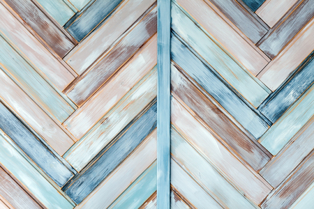 Abstract of colored wooden panels