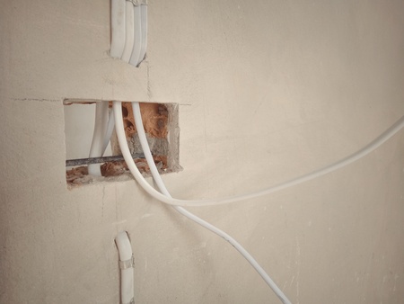 Installation of indoor electrical systemsの写真素材