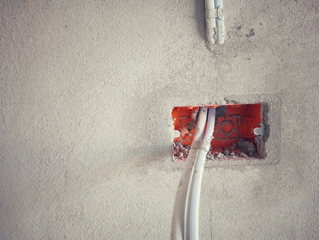 Installation of indoor electrical systemsの写真素材