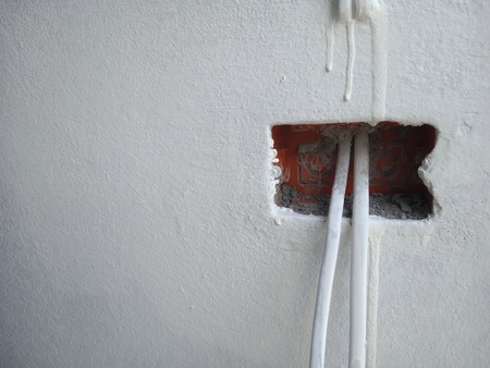 Installation of indoor electrical systemsの写真素材