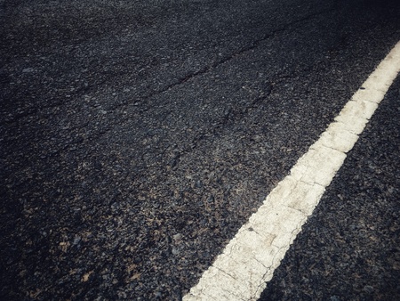Road traffic paint on the asphalt surface And to ensure safety