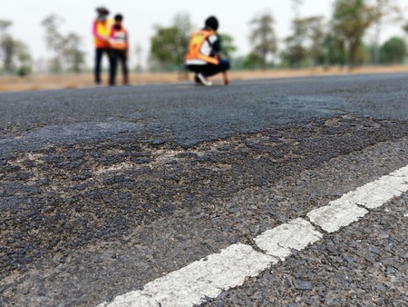 Exploring roads for design in Thailand, blurred imagesの写真素材