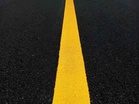 Road traffic paint on the asphalt surface And to ensure safetyの写真素材