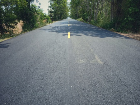 Asphaltic concrete road in Thailand