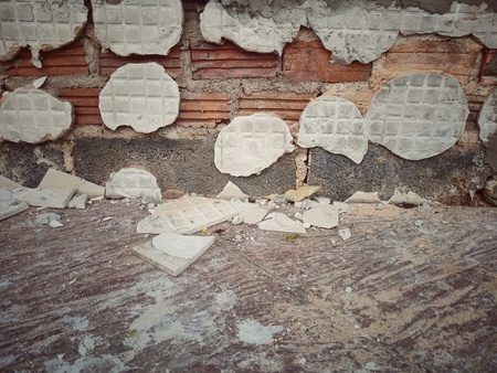 Cement conditions do not fill the tiles. Cause the tiles do not stick to the floor or wall