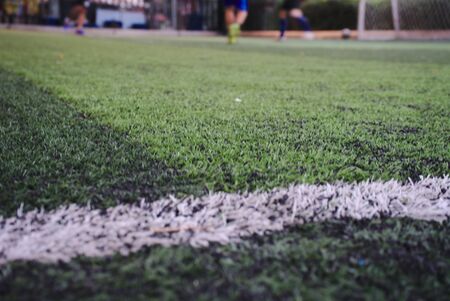 Futsal field in Thailand, blurred picturesの写真素材