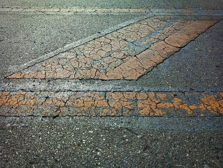Yellow traffic line in Thailand