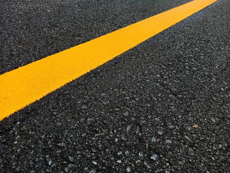 Yellow traffic line in Thailand