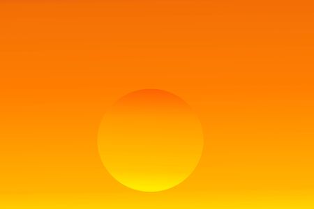 Sunset sun illustration Use as a background imageの写真素材