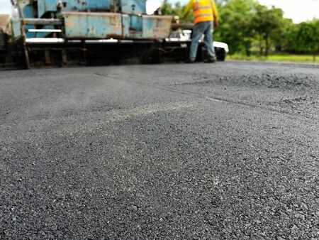 Blur image, asphalt paving With heavy machinery in Thailand

の写真素材