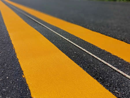 Yellow traffic line color For the safety of traveling in thailand