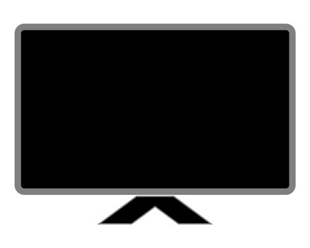 Black screen tv Used in product designの写真素材