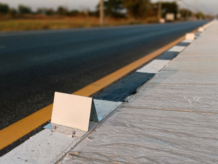 Reflective target To help vision at nightの写真素材