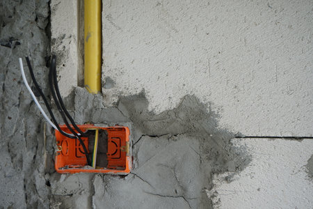 Wiring inside the building by way of wiring in a pipe