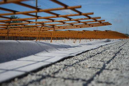 Reinforced concrete road construction (Blurred image)