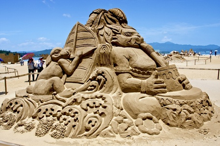 2011 Fulong Sand Sculpture Festival on May 31,Taiwanのeditorial素材