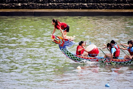 Taipei-June 5-Dragon boat Festival on June 5,2011 in Taiwanのeditorial素材