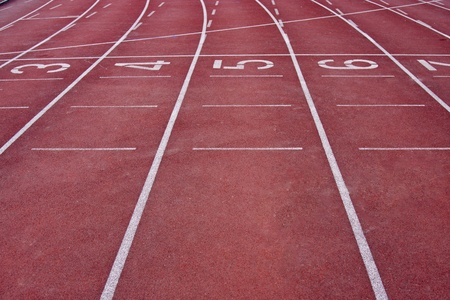 perspective of running track lane