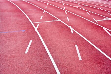 perspective of running track lane