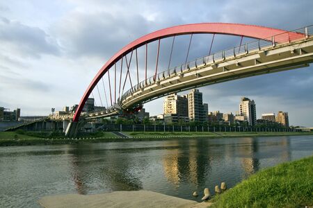 landmark bridge in Taipei cityの写真素材