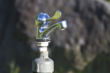 close view of siver  faucet in Taipei