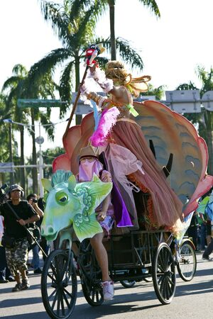 TAIPEI,TAIWAN -October 20,2012:Unidentified Dream Carnival dancer -street parade during the event of "celebrating Mardi Gras of Christian" on October 20,2012 in Taipei,Taiwan .のeditorial素材