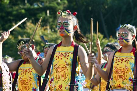 TAIPEI,TAIWAN -October 20,2012:Unidentified Dream Carnival dancer -street parade during the event of...
