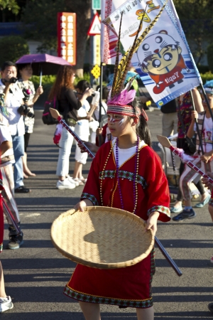 TAIPEI,TAIWAN -October 20,2012:Unidentified Dream Carnival dancer -street parade during the event of "celebrating Mardi Gras of Christian" on October 20,2012 in Taipei,Taiwan .のeditorial素材