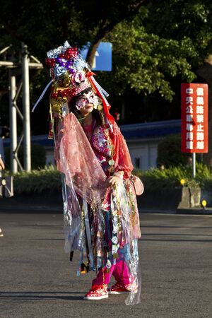 TAIPEI,TAIWAN -October 20,2012:Unidentified Dream Carnival dancer -street parade during the event of "celebrating Mardi Gras of Christian" on October 20,2012 in Taipei,Taiwan .のeditorial素材