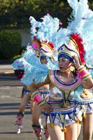 TAIPEI,TAIWAN -October 20,2012:Unidentified Dream Carnival dancer -street parade during the event of "celebrating Mardi Gras of Christian" on October 20,2012 in Taipei,Taiwan .のeditorial素材