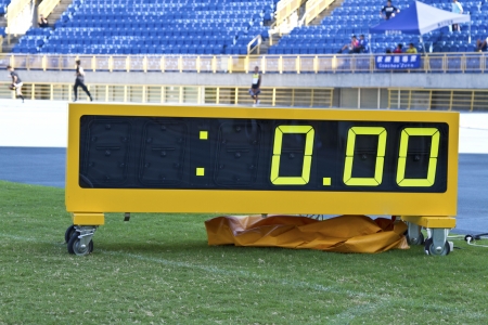 digital sport hourmeter in stadium