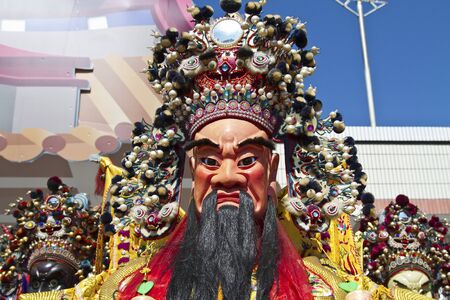 man-size puppets or costumes worn by temple workers during parades. They form a core part of Chinese Culture.のeditorial素材