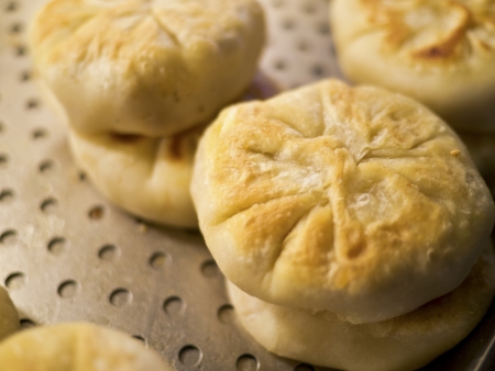 closeup with chinese meat pieの写真素材