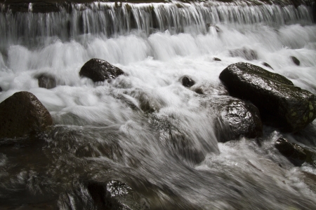 natural cascade in Taiwanの写真素材