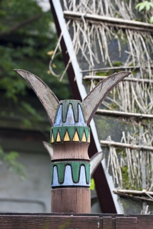 Taiwanese aboriginal totem in the parkの写真素材
