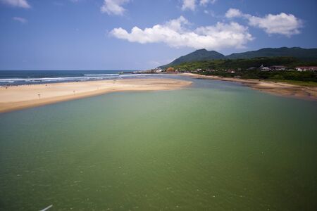 landscape of Pacific Ocean coast, New Taipei City, Taiwan